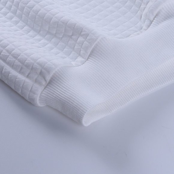 Jogger suit : White Pullover Hoodie & Sweatpants - Picture 11 of 13